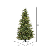 Vickerman 6.5ft. Mixed Country Pine Slim Artificial Christmas Tree in LED Lights_1