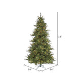Vickerman 7.5ft. Mixed Country Pine Slim Artificial Christmas Tree in LED Lights_2