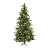 Vickerman 7.5ft. Mixed Country Pine Slim Artificial Christmas Tree in LED Lights