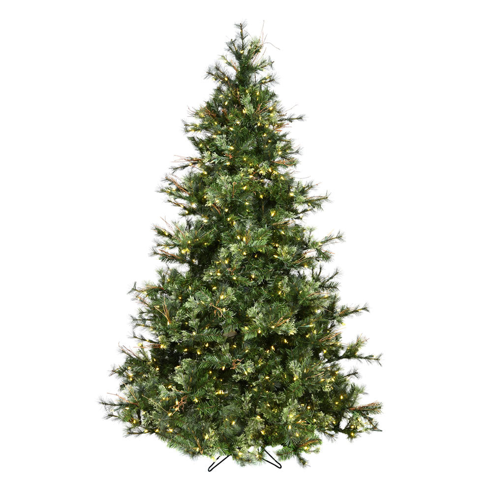 Vickerman 12ft. Mixed Country Pine Slim Artificial Christmas Tree in LED Lights