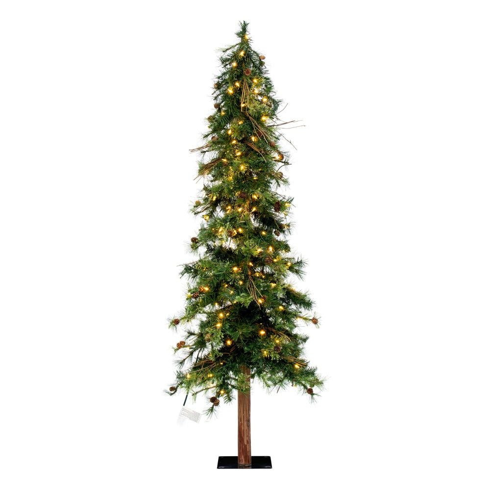 Vickerman 6ft. Mixed Country Alpine Artificial Christmas Tree in LED Lights
