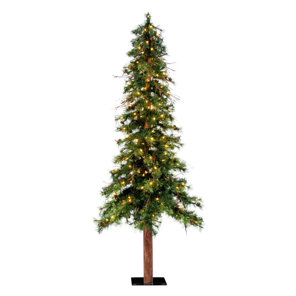 Vickerman 7ft. Mixed Country Alpine Artificial Christmas Tree in LED Lights