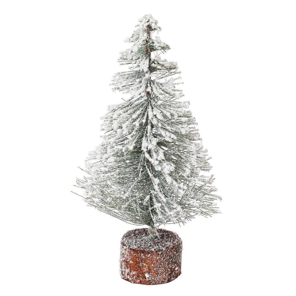 Vickerman 9in. Flocked Village Artificial Christmas tree