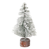 Vickerman 9in. Flocked Village Artificial Christmas tree
