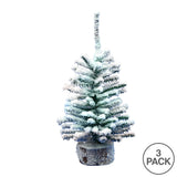 Vickerman 12in. flocked Mini Pine Artificial Christmas tree_1