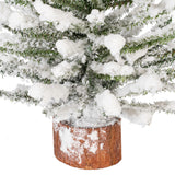 Vickerman 18in. flocked Mini Pine Artificial Christmas tree - BulbAmerica