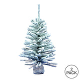Vickerman 18in. flocked Mini Pine Artificial Christmas tree_1