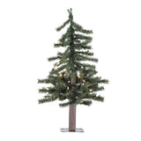 Vickerman 2ft. x 16.5in. Alpine Artificial Christmas Tree Warm White LED Lights