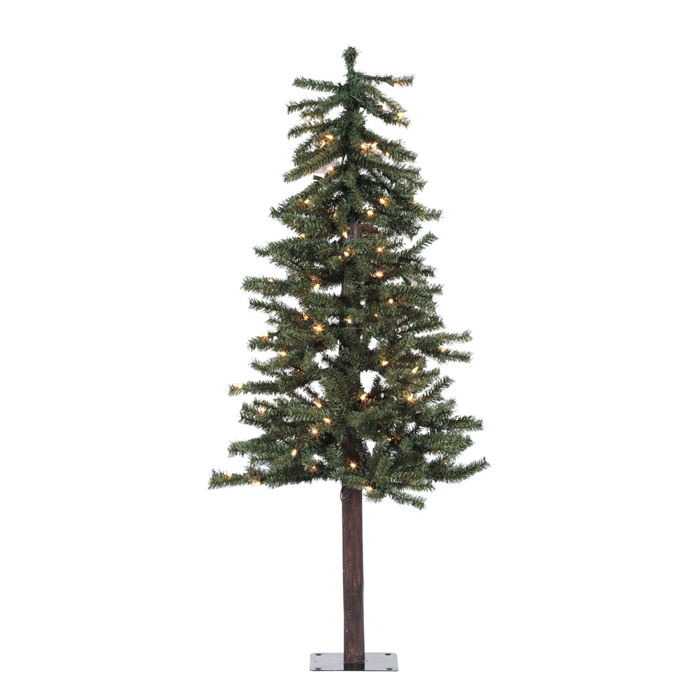 Vickerman 4ft. x 25.5in. Alpine Artificial Christmas Tree Warm White LED Lights