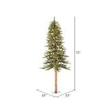 Vickerman 6ft. x 33in. Alpine Artificial Christmas Tree Warm White LED Lights - BulbAmerica