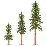 Vickerman 2ft. 2ft. 4ft. Alpine Artificial Christmas Tree Set Warm White LED Lights