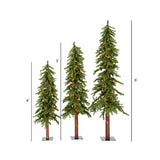 Vickerman 4ft. 5ft. 6ft. Alpine Artificial Christmas Tree Set Multi-colored LED Lights_2