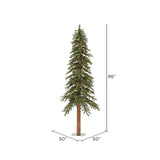 Vickerman 8ft x 50in. Alpine Artificial Christmas Tree Multi-colored LED Lights - BulbAmerica