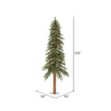 Vickerman 9ft. x 56in. Alpine Artificial Christmas Tree Multi-colored LED Lights - BulbAmerica