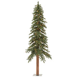 Vickerman 9ft. x 56in. Alpine Artificial Christmas Tree Multi-colored LED Lights