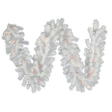 9' x 12" Crystal White Garl 50Led Multi