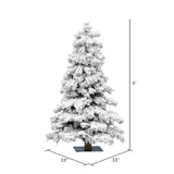 Vickerman 6ft. Flocked Spruce Artificial Christmas Tree Unlit - BulbAmerica