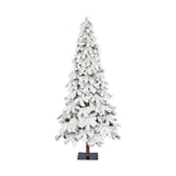 Vickerman 7ft. Flocked Spruce Artificial Christmas Tree Unlit