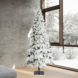 Vickerman 7ft. Flocked Spruce Artificial Christmas Tree Unlit - BulbAmerica