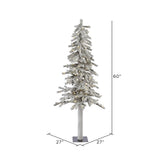 Vickerman 5ft. Alpine Artificial Christmas Tree in LED lights - BulbAmerica
