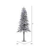 Vickerman 6ft. x 34in. Flocked Alpine Artificial Christmas Tree Unlit - BulbAmerica