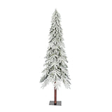 Vickerman 7ft.x 42in. Flocked Alpine Artificial Christmas Tree Unlit