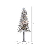 Vickerman 7ft.x 42in. Flocked Alpine Artificial Christmas Tree Unlit_1
