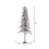 Vickerman 7ft.Alpine Artificial Christmas Tree Multi-Colored LED lights - BulbAmerica