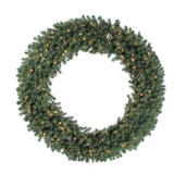 Vickerman 84in. Green 1240 Tips Wreath 400 Clear Dura-Lit Lights