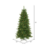 Vickerman 9.5ft. Camdon Fir Slim Artificial Christmas Tree in LED Lights_1