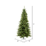 Vickerman 12ft. Camdon Fir Slim Artificial Christmas Tree Warm White LED Lights_1