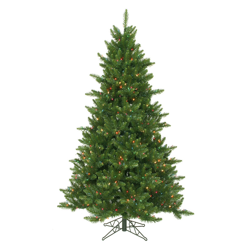 Vickerman 6.5Ft. Green 1270 Tips Christmas Tree 600 Multi-color Dura-Lit