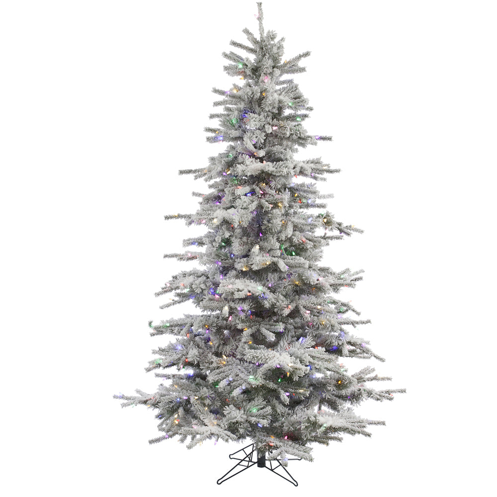 Vickerman 6.5ft. Sierra Fir Artificial Christmas Tree Multi-Colored LED lights