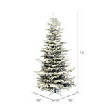 Vickerman 7.5ft. Flocked Sierra Fir Slim Artificial Christmas Tree Unlit_1