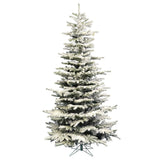 Vickerman 7.5ft. Flocked Sierra Fir Slim Artificial Christmas Tree Unlit