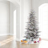 Vickerman 10ft. Sierra Fir Slim Artificial Christmas Tree Multi-Colored LED lights - BulbAmerica