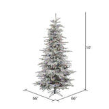 Vickerman 10ft. Sierra Fir Slim Artificial Christmas Tree Multi-Colored LED lights_2