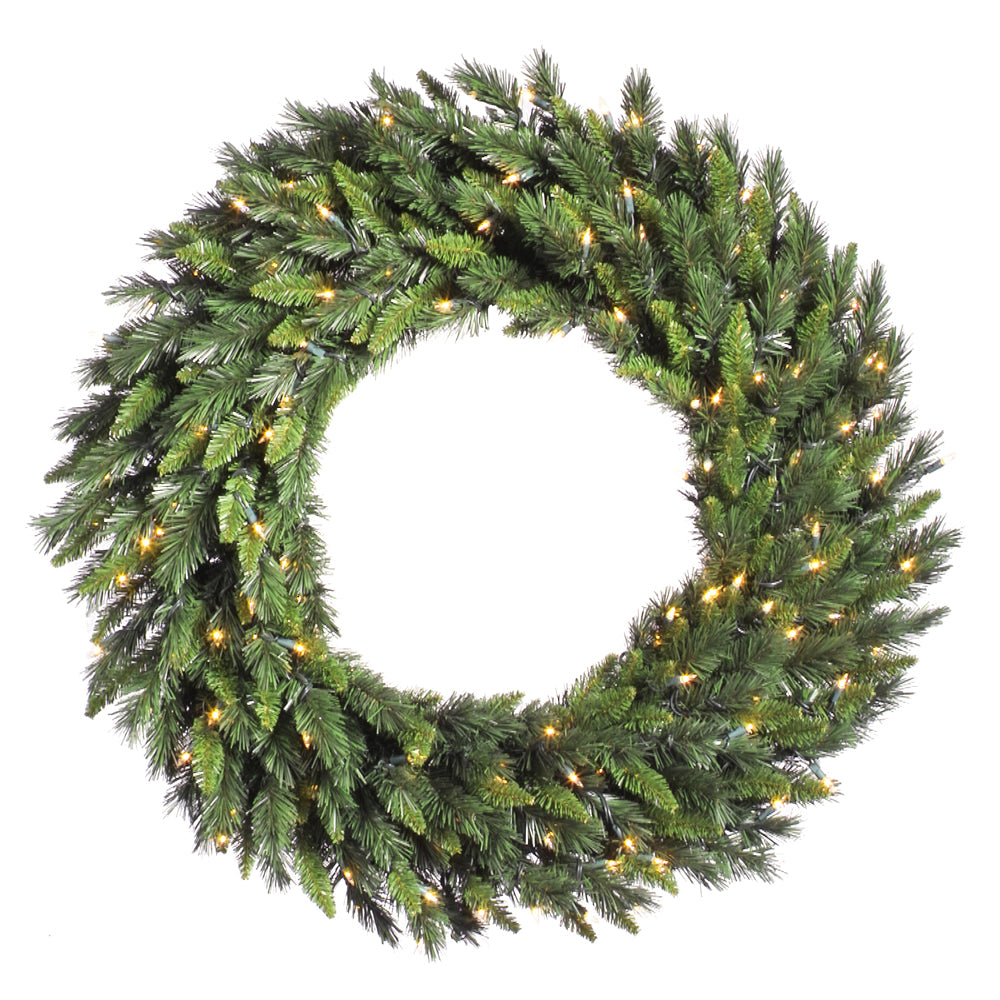 30" Imperial Pine Wreath 50 Warm White LED