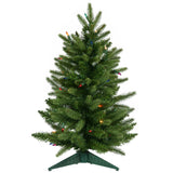 Vickerman 2Ft. Green 90 Tips Christmas Tree 50 Multi-color Dura-Lit