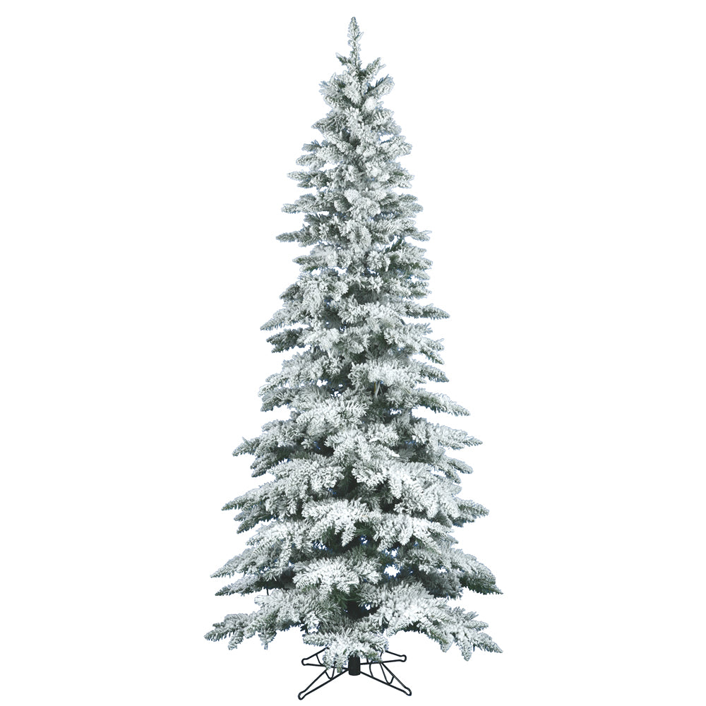Vickerman 10Ft. Flocked White on Green 1743 Tips Christmas Tree