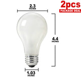 PHILIPS 60W 120V A-Shape A19 Frosted Incandescent - 2 Bulbs / Pack - BulbAmerica