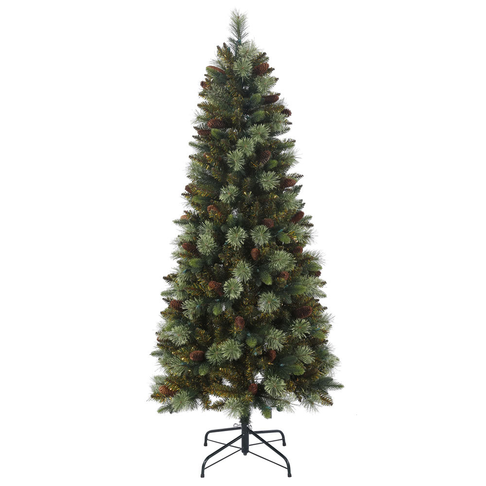 5Ft. Reno Mixed Pine Tree 423 PVC/PE/Hardneedle Tips Pine Cones