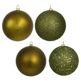 Vickerman 3 in. Olive Ball 4-Finish Asst Christmas Ornament