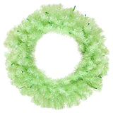 Vickerman 24in. Chartreuse 180 Tips Wreath 50 Green Mini Lights
