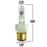 Ushio 1000083 - BTL JCS120V-500WB 500W P28 Stage Studio Bulb - BulbAmerica