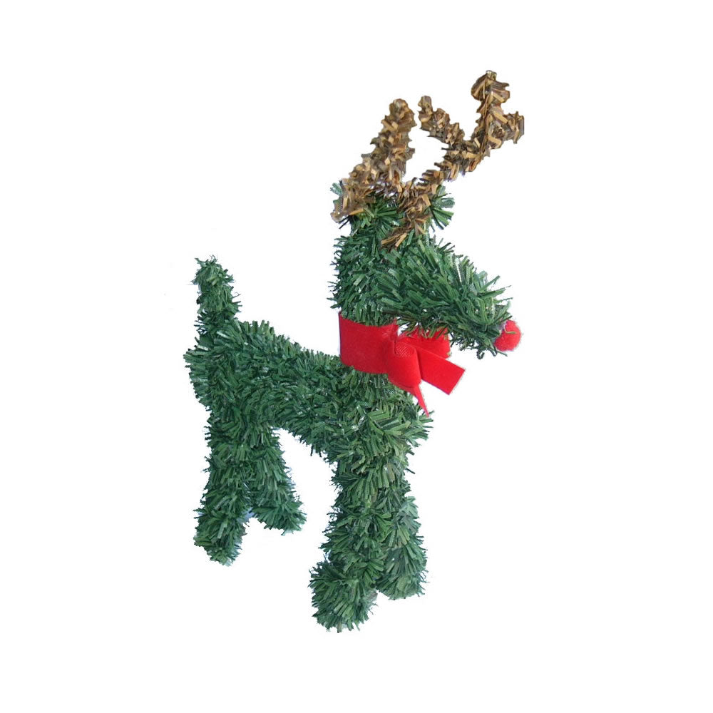 4" Reindeer with Red Bow