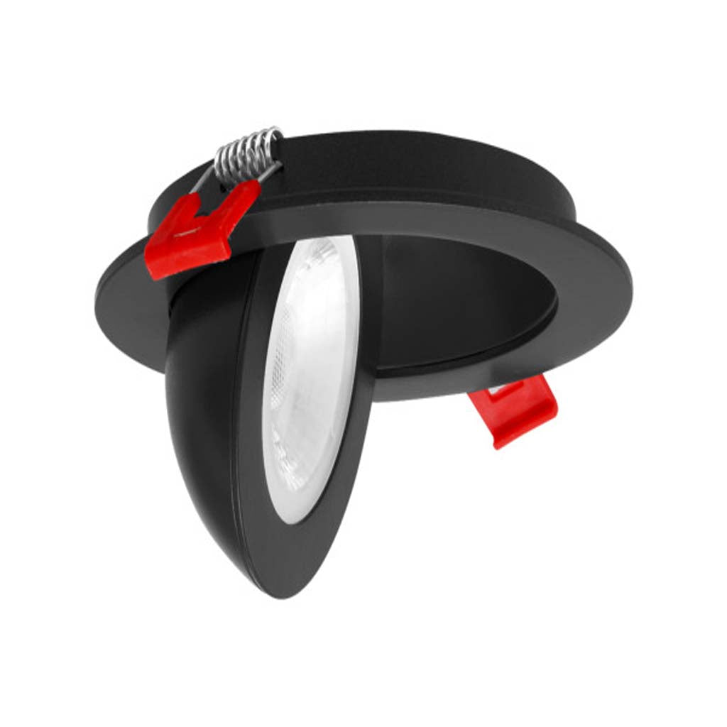 Nicor 4-in Black Selectable Canless Floating Gimbal LED Recessed Downlight