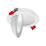 Nicor 4-in White Selectable Canless Floating Gimbal LED Recessed Downlight