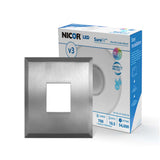 Nicor LED Flush Mount Ceiling Light 3000K with Square Nickel Trim