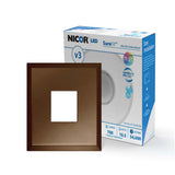 Nicor LED Flush Mount Ceiling Light 3000K with Square Oil-Rubbed Bronze Trim